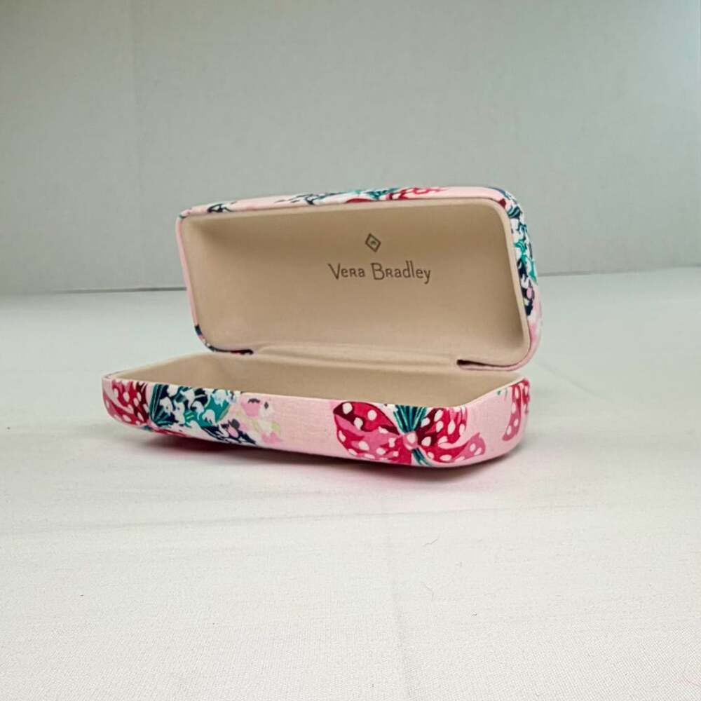 Vera Bradley Hard Shell Eyeglass Case Pink Floral Clamshell